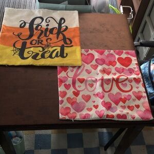 Trick or Treat & Love Hearts Throw Pillow Cases